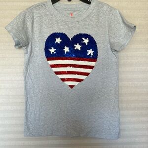 Crew cuts flip sequin tee